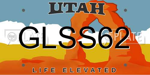 GLSS62 Utah License Plate