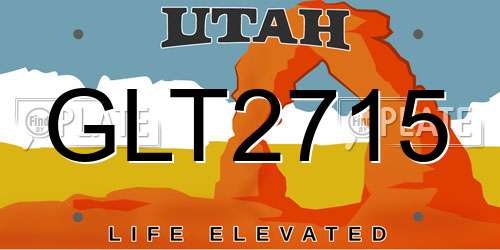 GLT2715 Utah License Plate