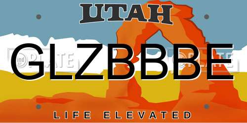 GLZBBBE Utah License Plate