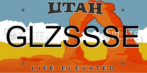 GLZSSSE Utah License Plate