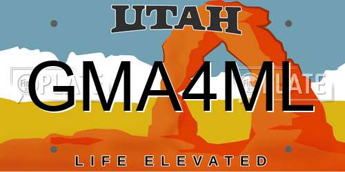GMA4ML Utah License Plate