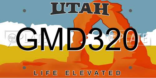 GMD320 Utah License Plate