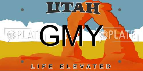 GMY Utah License Plate