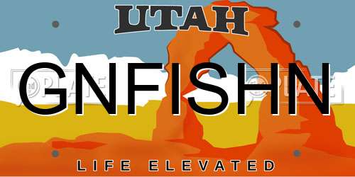 GNFISHN Utah License Plate