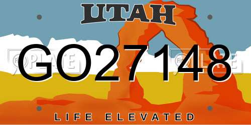 GO27148 Utah License Plate