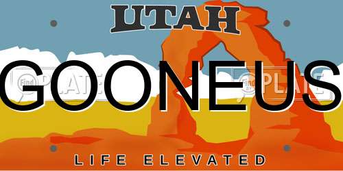 GOONEUS Utah License Plate