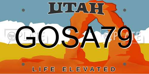 GOSA79 Utah License Plate
