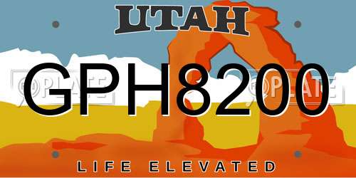 GPH8200 Utah License Plate