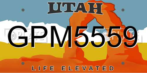 GPM5559 Utah License Plate