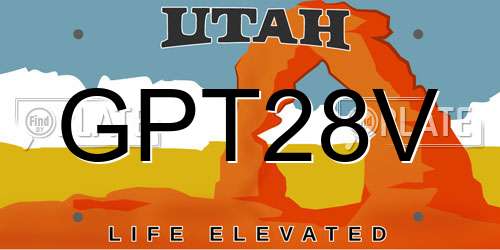 GPT28V Utah License Plate