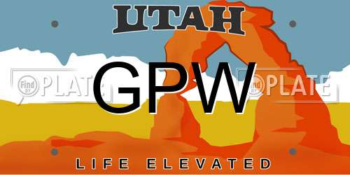 GPW Utah License Plate