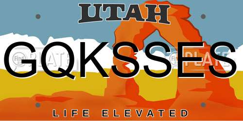 GQKSSES Utah License Plate