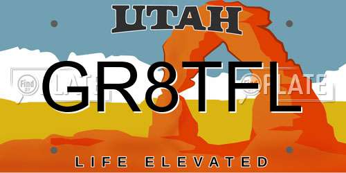 GR8TFL Utah License Plate