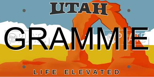GRAMMIE Utah License Plate