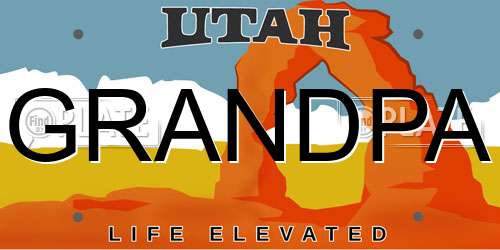 GRANDPA Utah License Plate