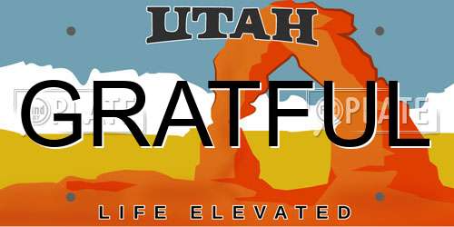 GRATFUL Utah License Plate
