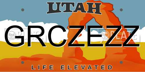 GRCZEZZ Utah License Plate
