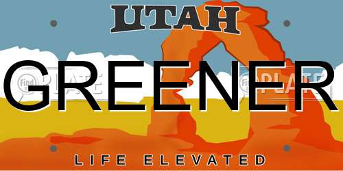 GREENER Utah License Plate