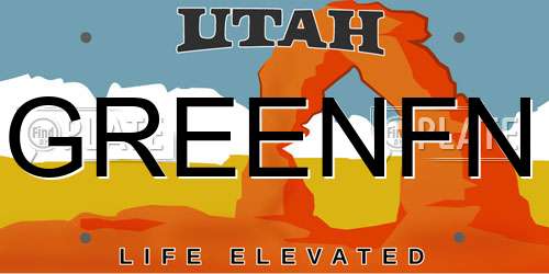 GREENFN Utah License Plate