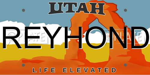 GREYHONDA Utah License Plate