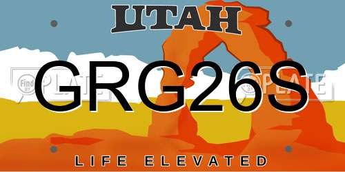 GRG26S Utah License Plate