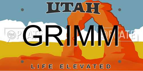 GRIMM Utah License Plate