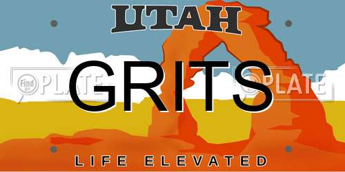 GRITS Utah License Plate
