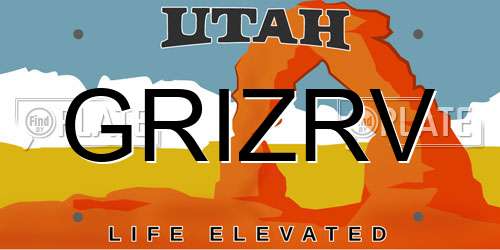 GRIZRV Utah License Plate