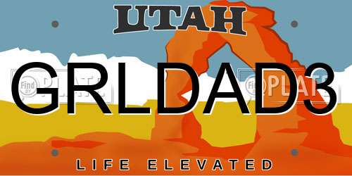GRLDAD3 Utah License Plate