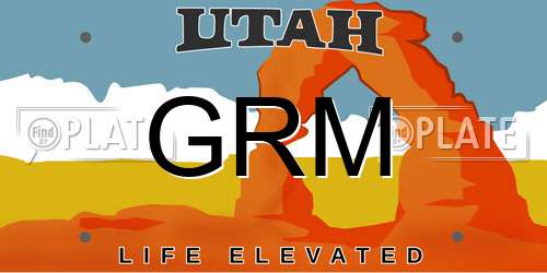GRM Utah License Plate