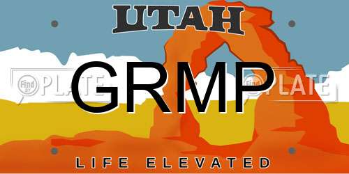 GRMP Utah License Plate