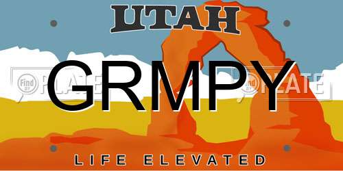 GRMPY Utah License Plate
