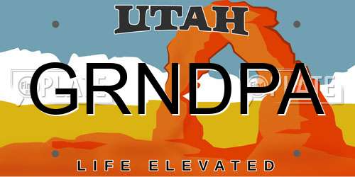 GRNDPA Utah License Plate