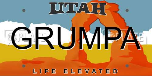 GRUMPA Utah License Plate