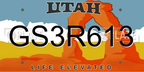 GS3R613 Utah License Plate
