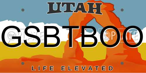 GSBTBOO Utah License Plate