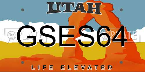 GSES64 Utah License Plate