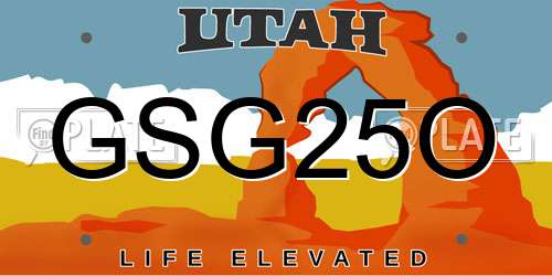 GSG25O Utah License Plate