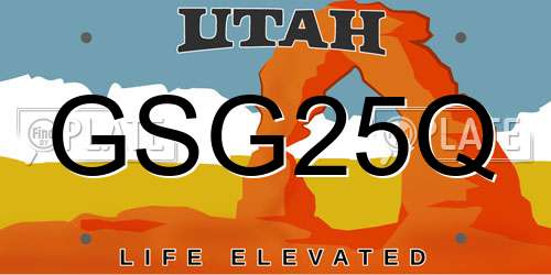 GSG25Q Utah License Plate