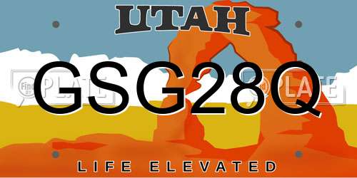 GSG28Q Utah License Plate