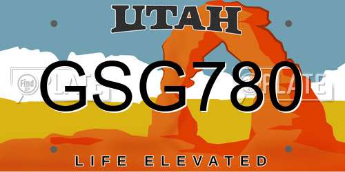 GSG780 Utah License Plate