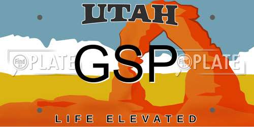 GSP Utah License Plate