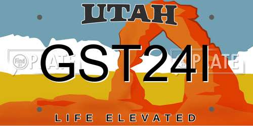 GST24I Utah License Plate