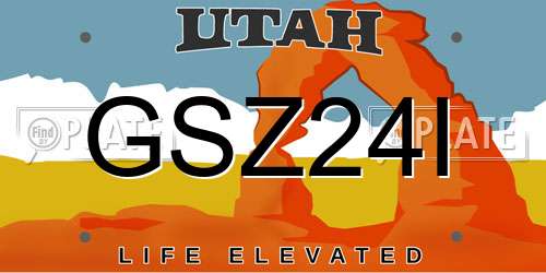GSZ24I Utah License Plate