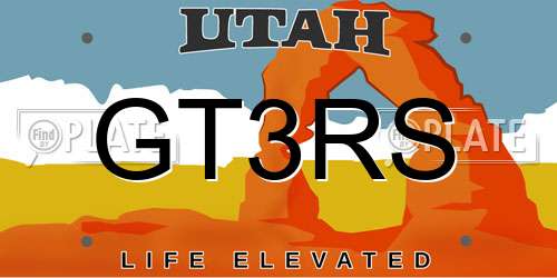 GT3RS Utah License Plate