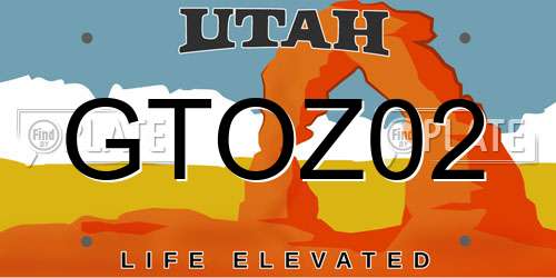 GTOZ02 Utah License Plate