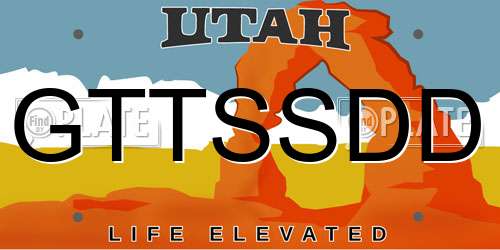 GTTSSDD Utah License Plate