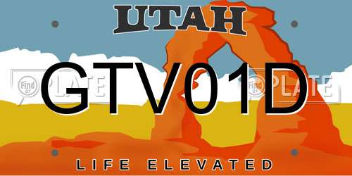 GTV01D Utah License Plate