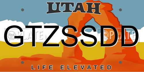 GTZSSDD Utah License Plate