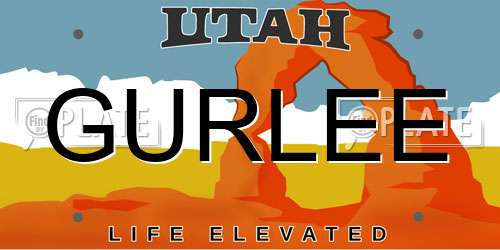 GURLEE Utah License Plate